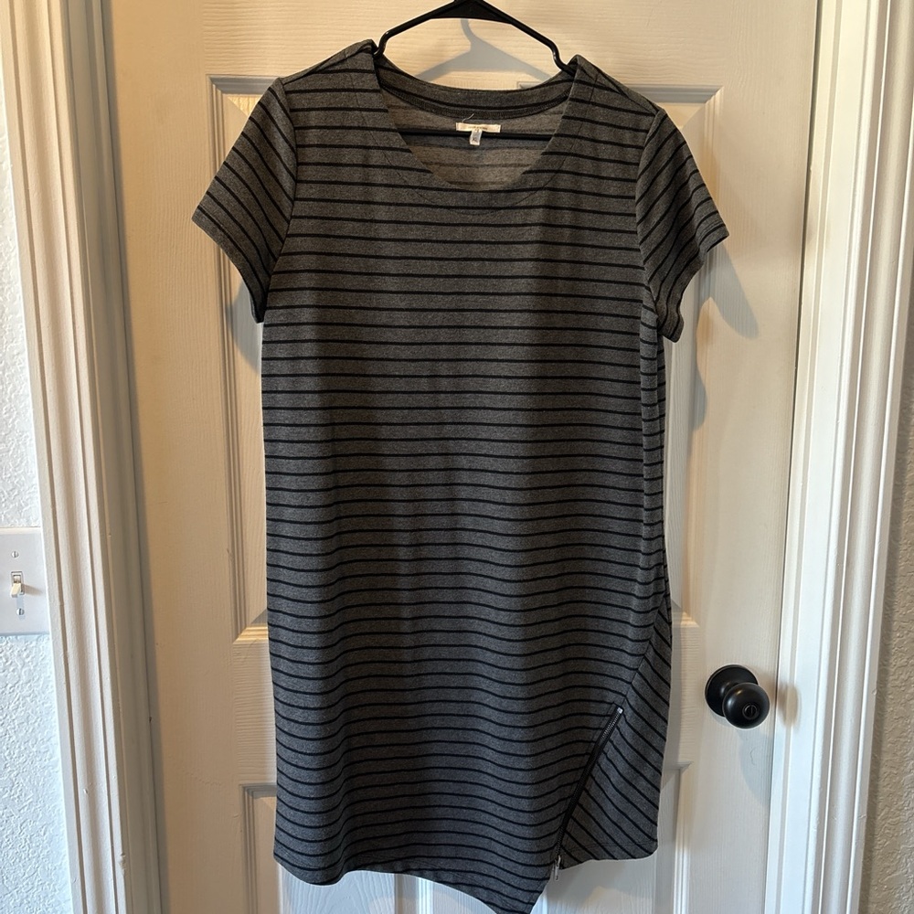 Maurices Black and Gray Striped Dress